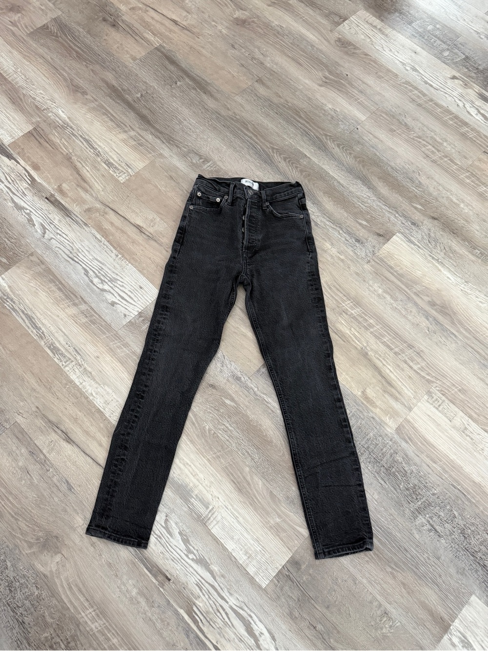Agolde Black High-Rise Straight Jeans 23